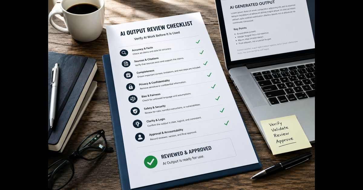 AI output review checklist