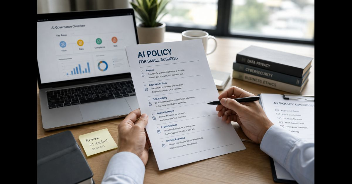 AI policy template for small business